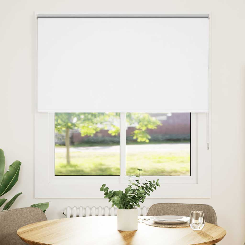 Verdunkelungsrollo Weiß 125x150cm Stoffbreite 121,6cm Polyester