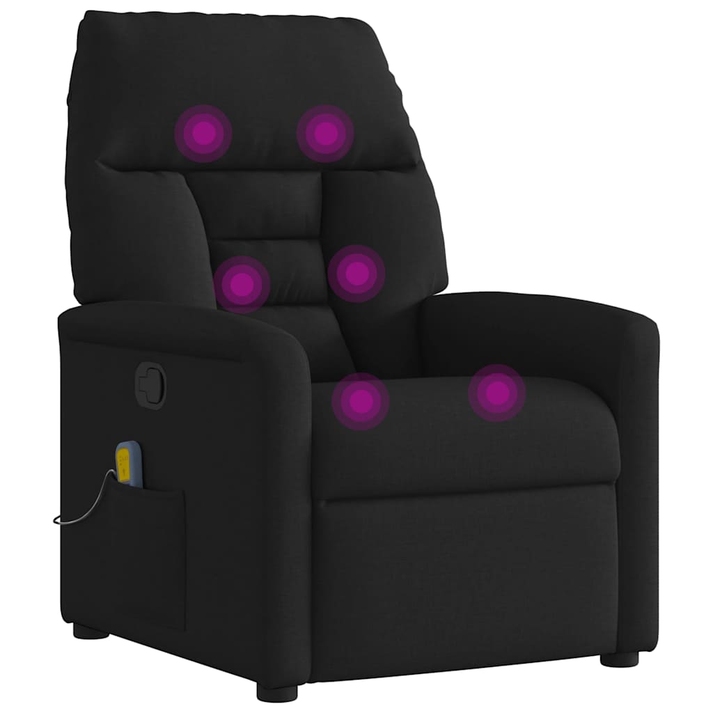 Massagesessel Schwarz Stoff