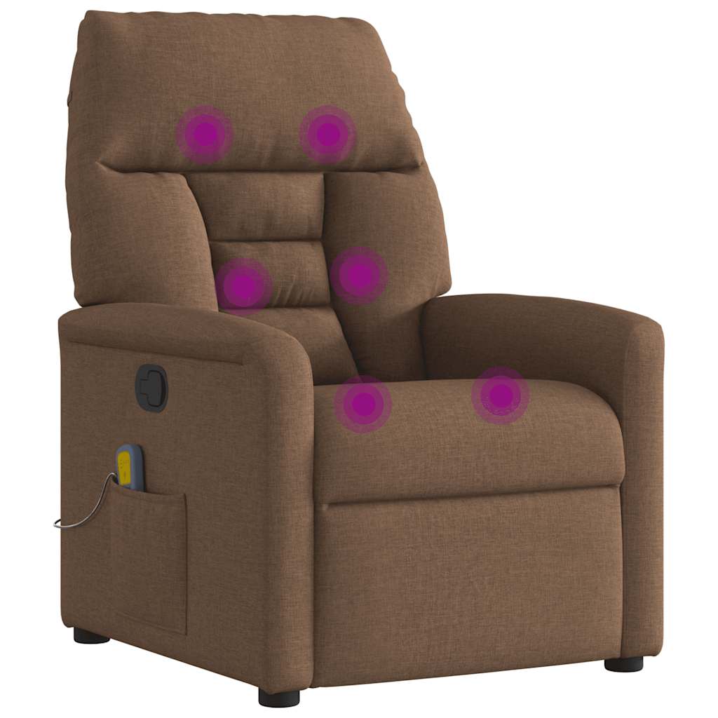 Massagesessel Braun Stoff