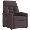 Massagesessel Dunkelbraun Stoff