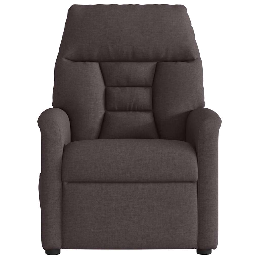 Massagesessel Dunkelbraun Stoff