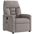 Massagesessel Taupe Stoff