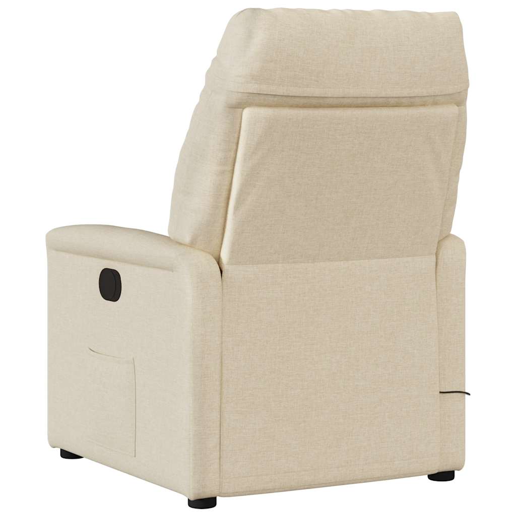 Massagesessel Creme Stoff