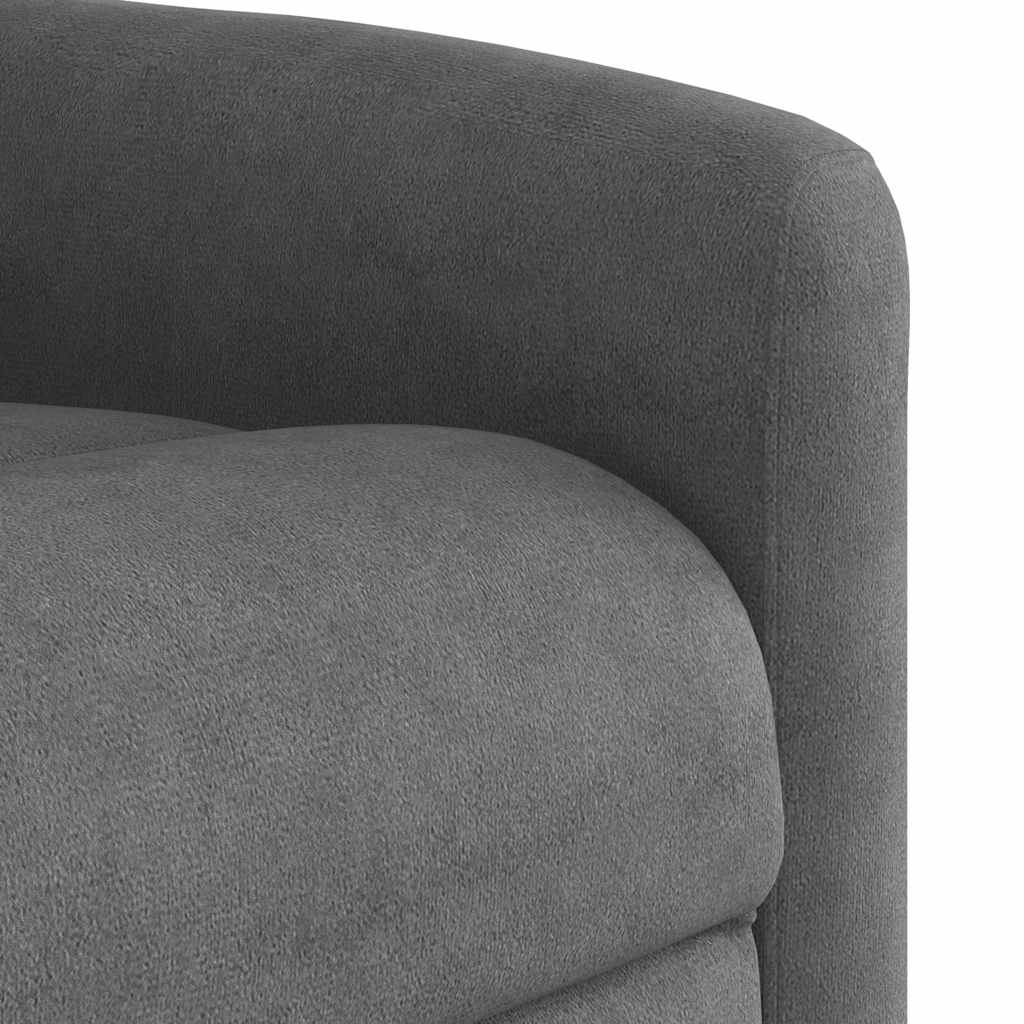 Massagesessel Dunkelgrau Mikrofasergewebe