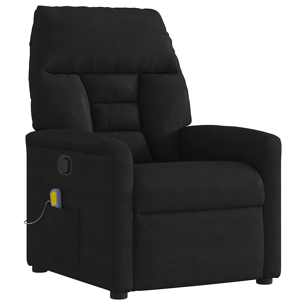 Massagesessel Schwarz Mikrofasergewebe
