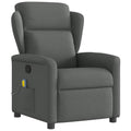 Massage-Relaxsessel, Stoff, Dunkelgrau
