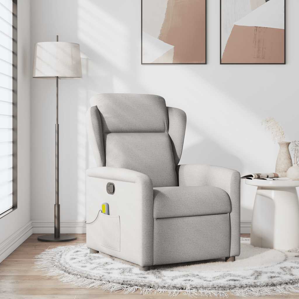 Massagesessel Wolkengrau Stoff