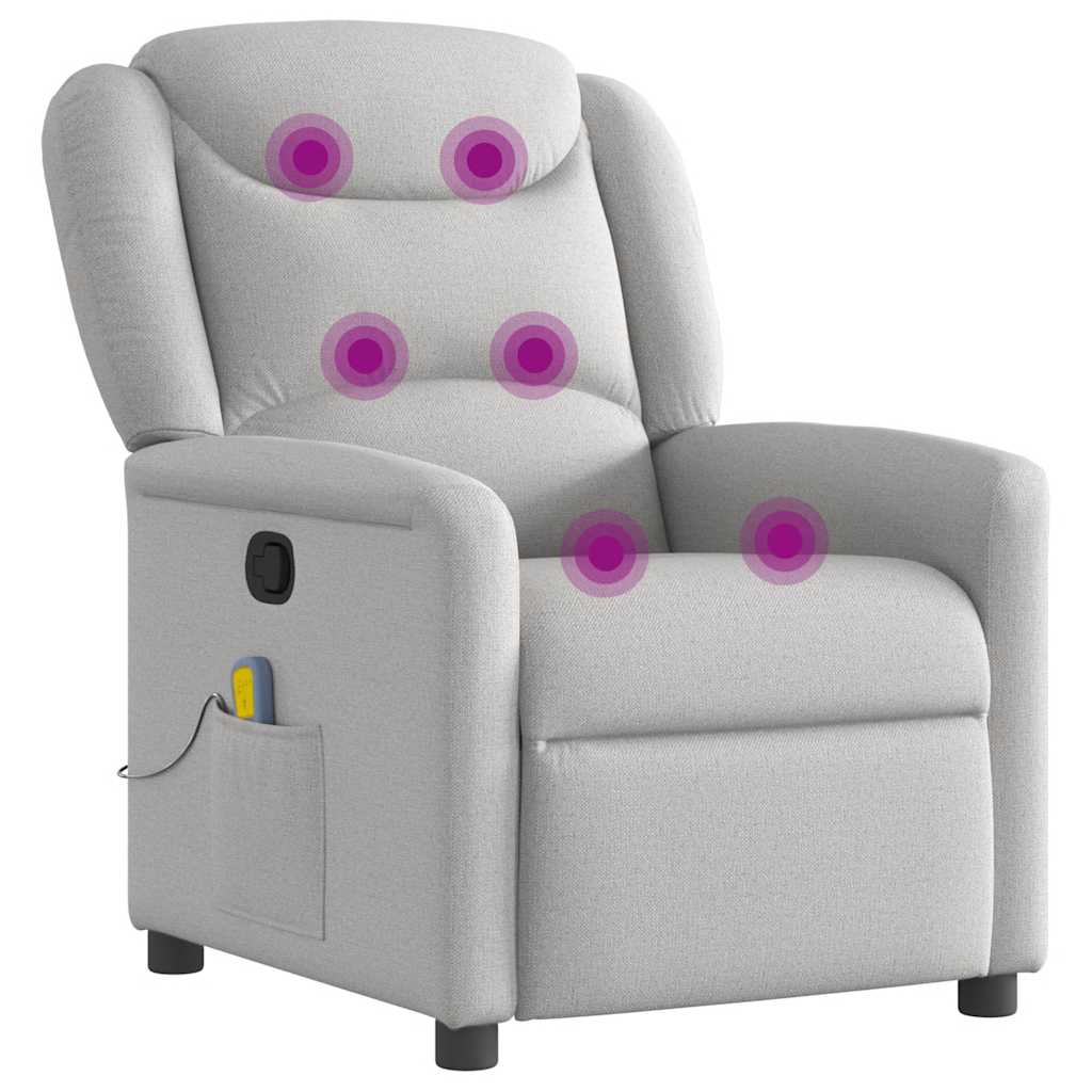 Massagesessel Wolkengrau Stoff