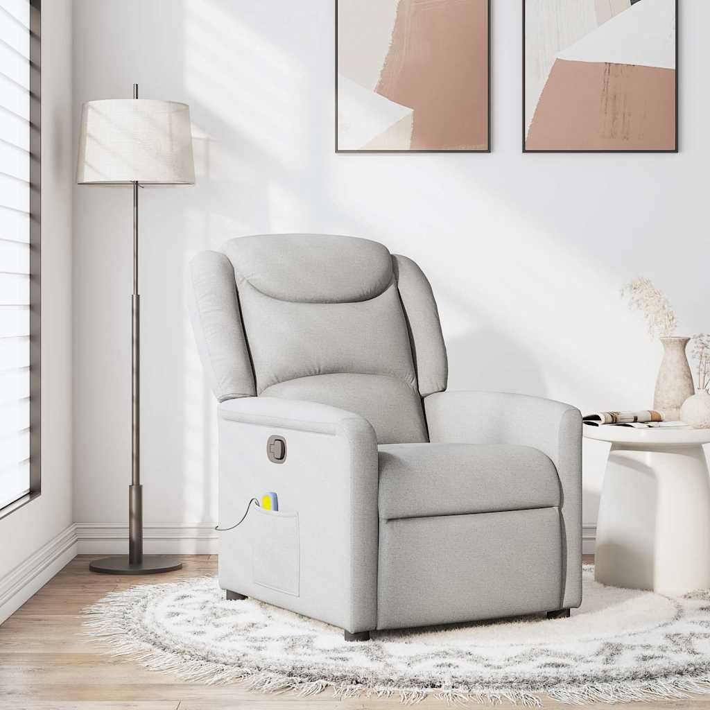 Massagesessel Wolkengrau Stoff