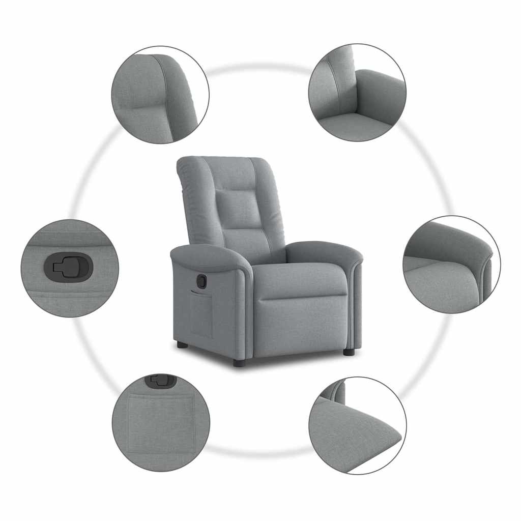 Relaxsessel Hellgrau Stoff
