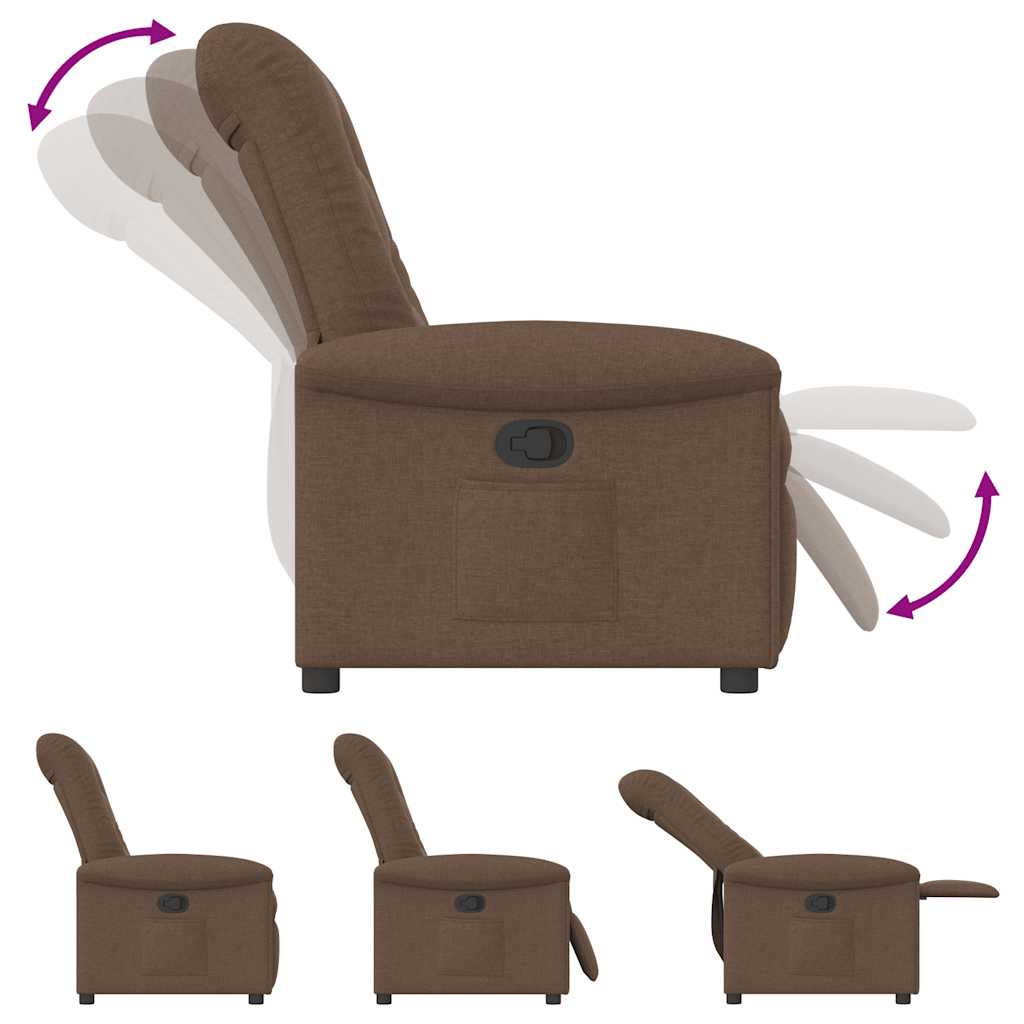 Relaxsessel Braun Stoff