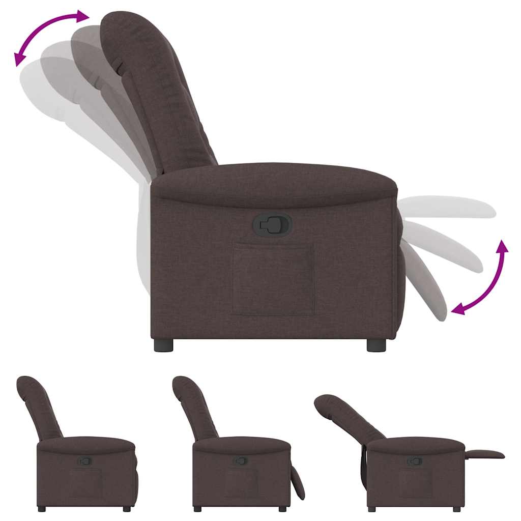 Relaxsessel Dunkelbraun Stoff