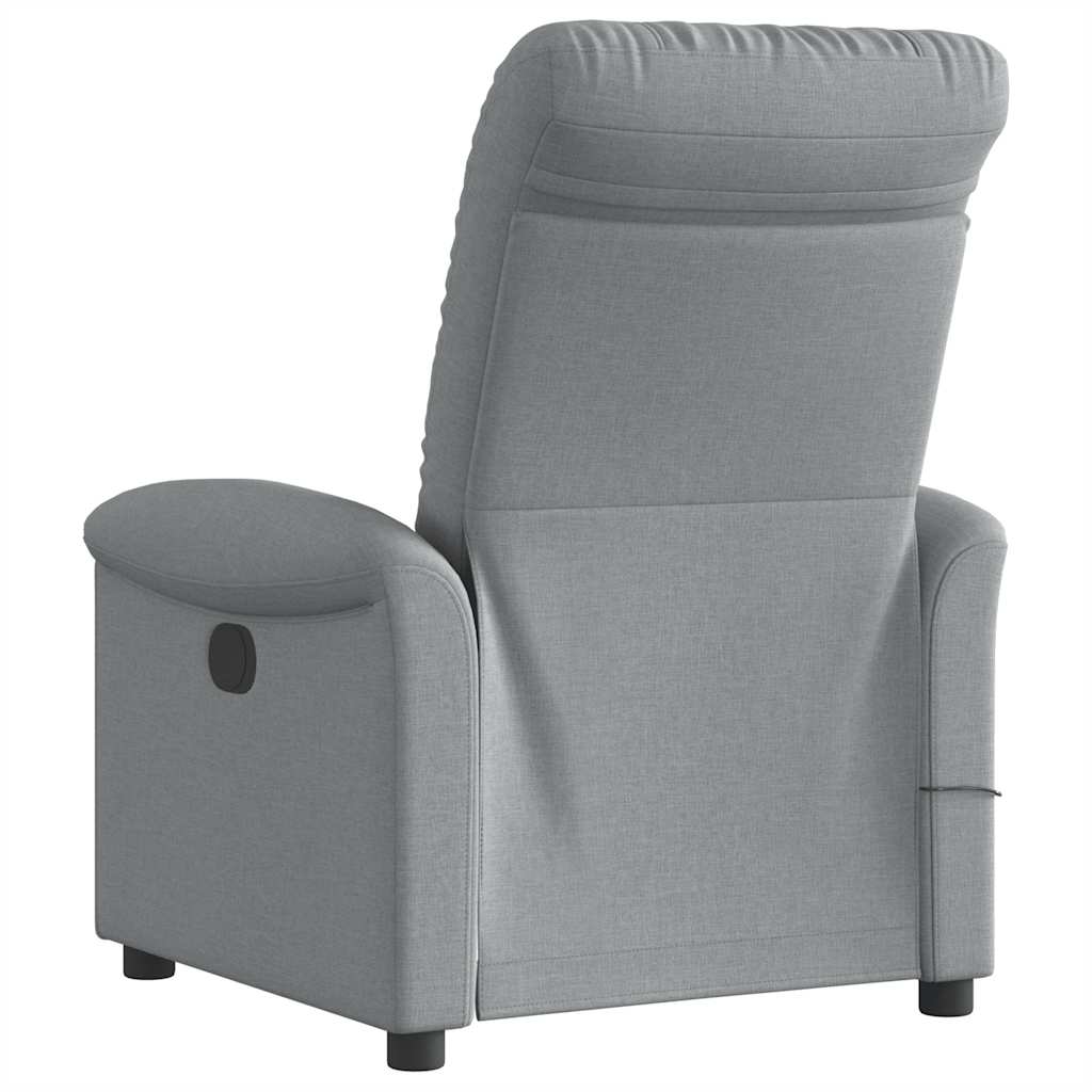 Massagesessel Hellgrau Stoff