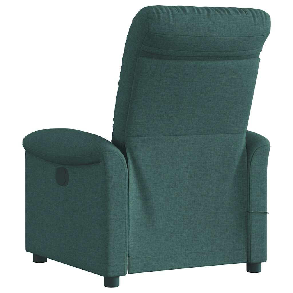 Massagesessel Dunkelgrün Stoff