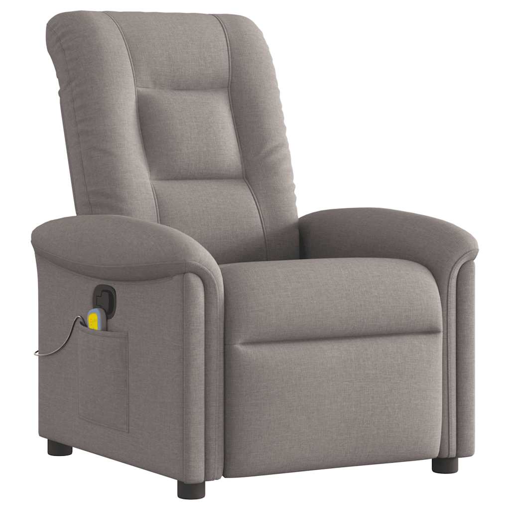 Massagesessel Taupe Stoff