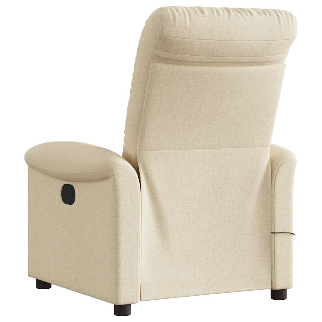 Massagesessel Creme Stoff