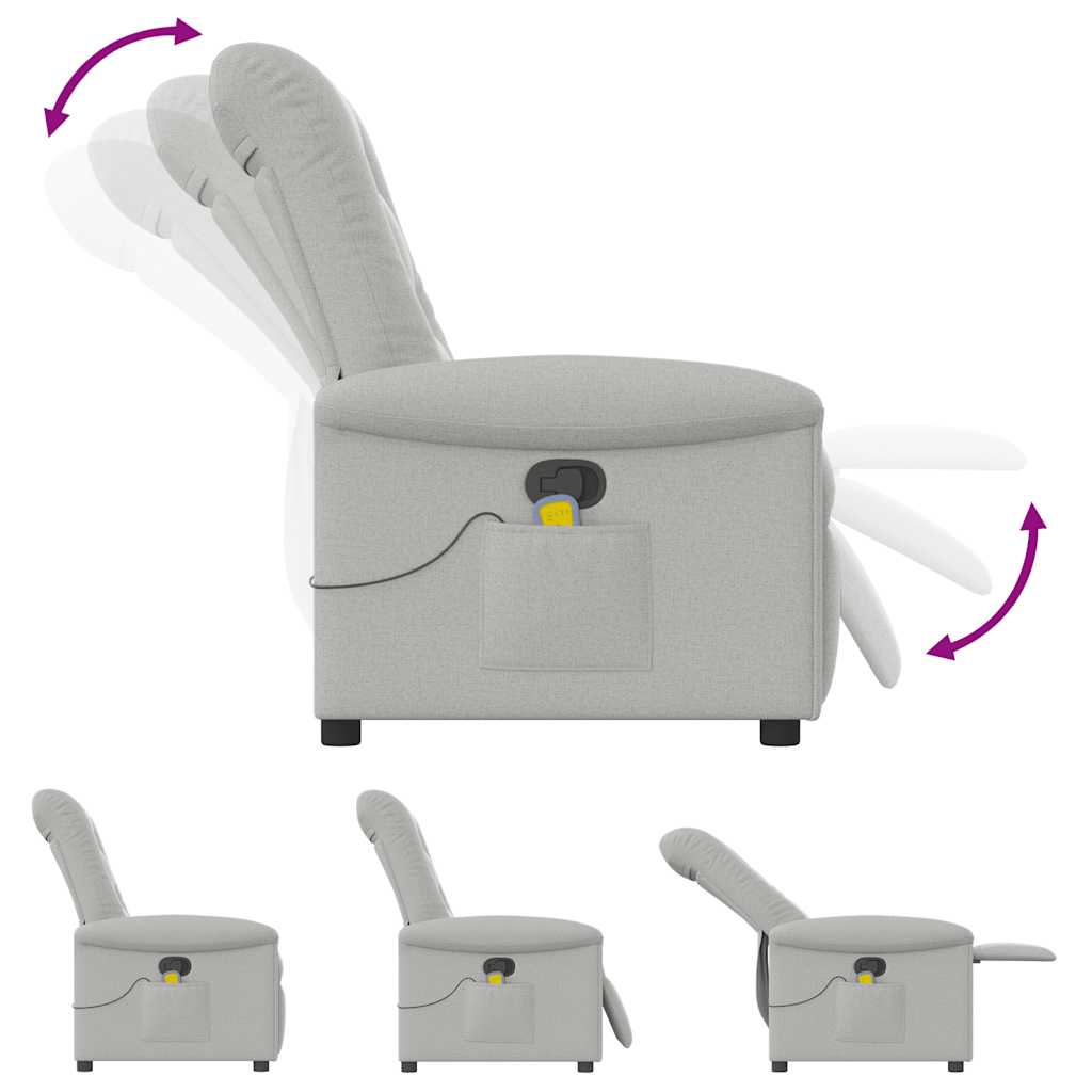Massagesessel Wolkengrau Stoff