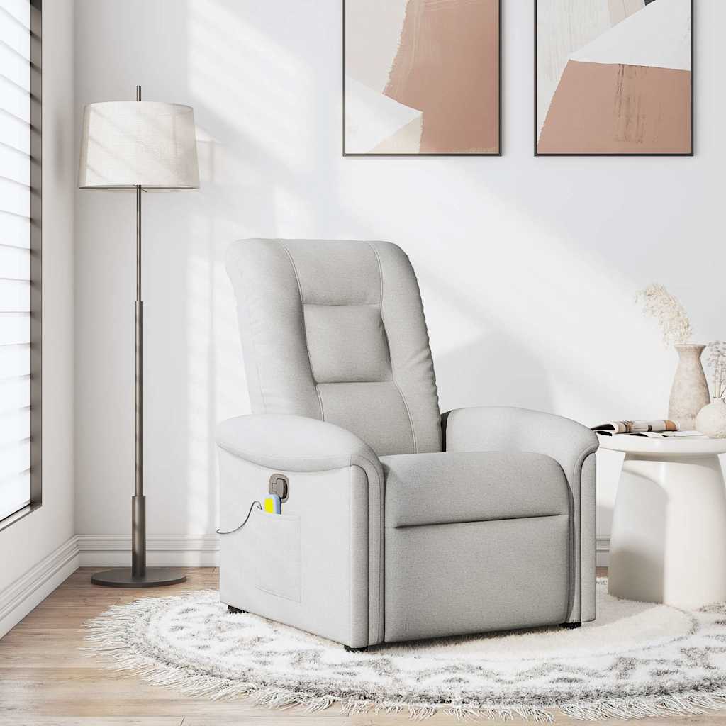 Massagesessel Wolkengrau Stoff