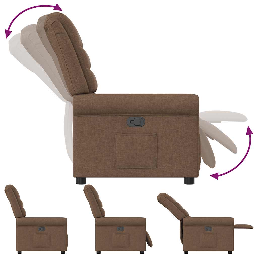 Relaxsessel Braun Stoff