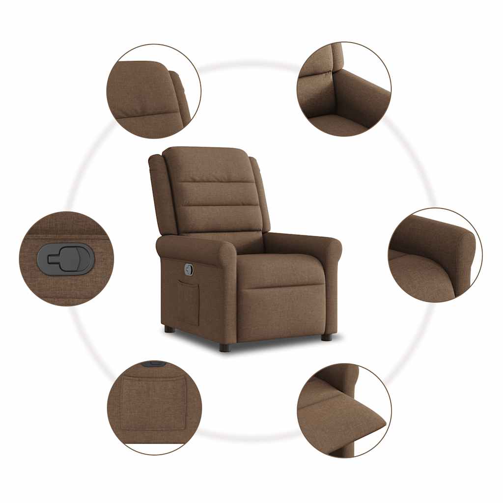 Relaxsessel Braun Stoff