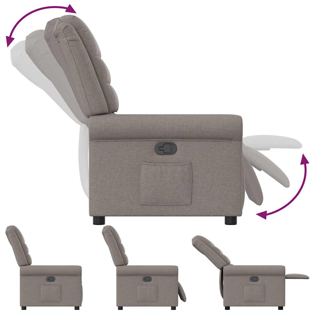 Relaxsessel Taupe Stoff