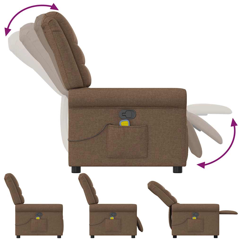 Massagesessel Braun Stoff