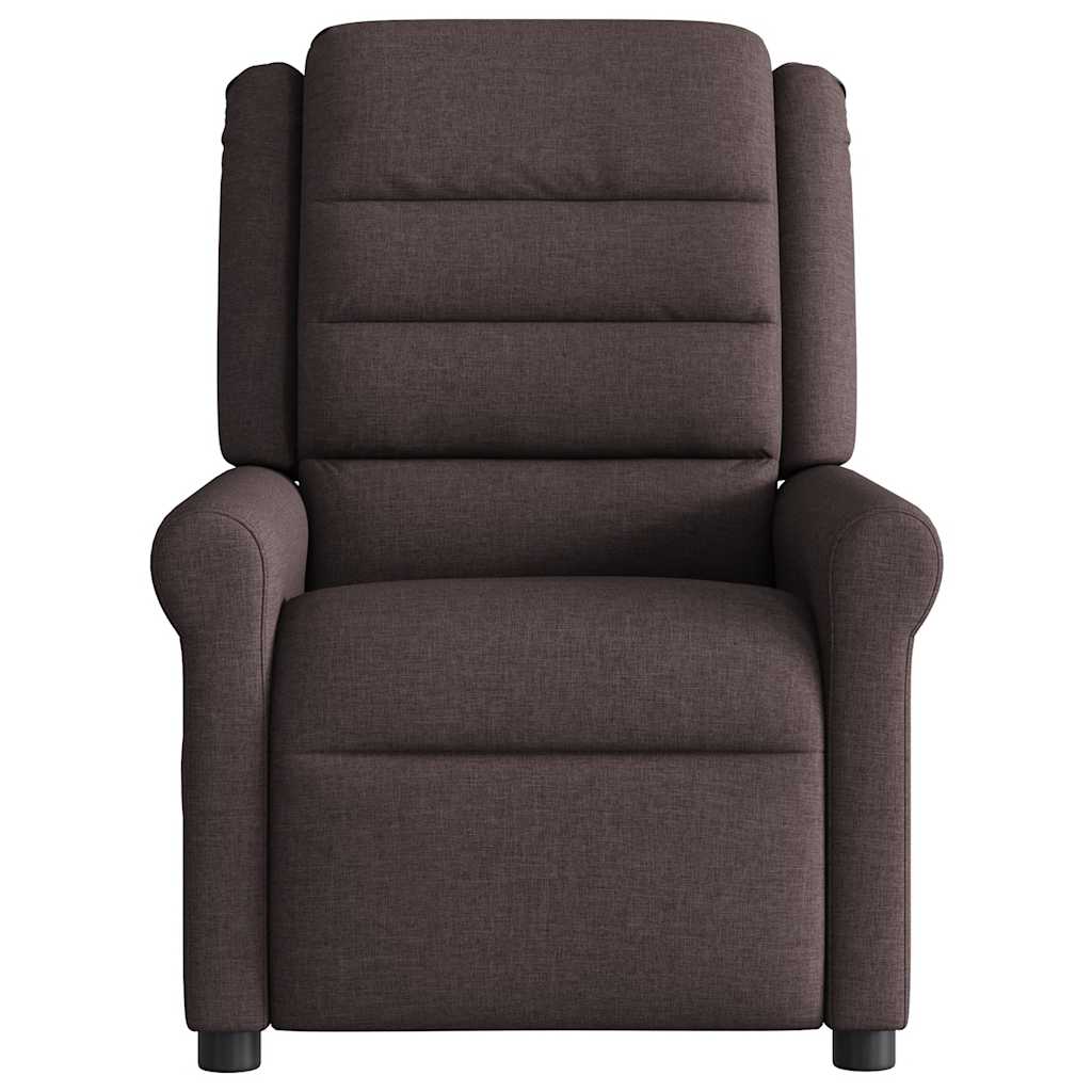 Massagesessel Dunkelbraun Stoff