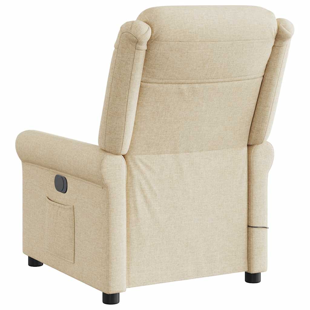 Massagesessel Creme Stoff