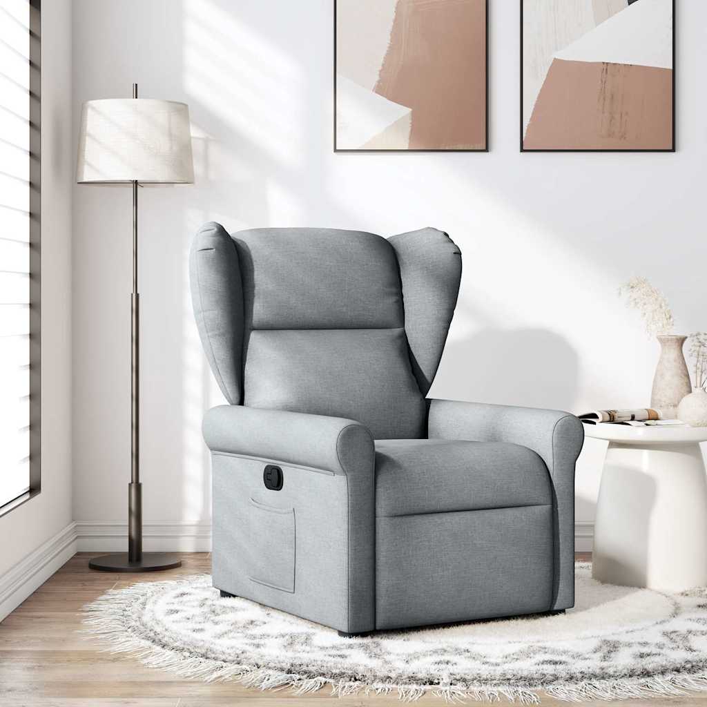 Relaxsessel Hellgrau Stoff