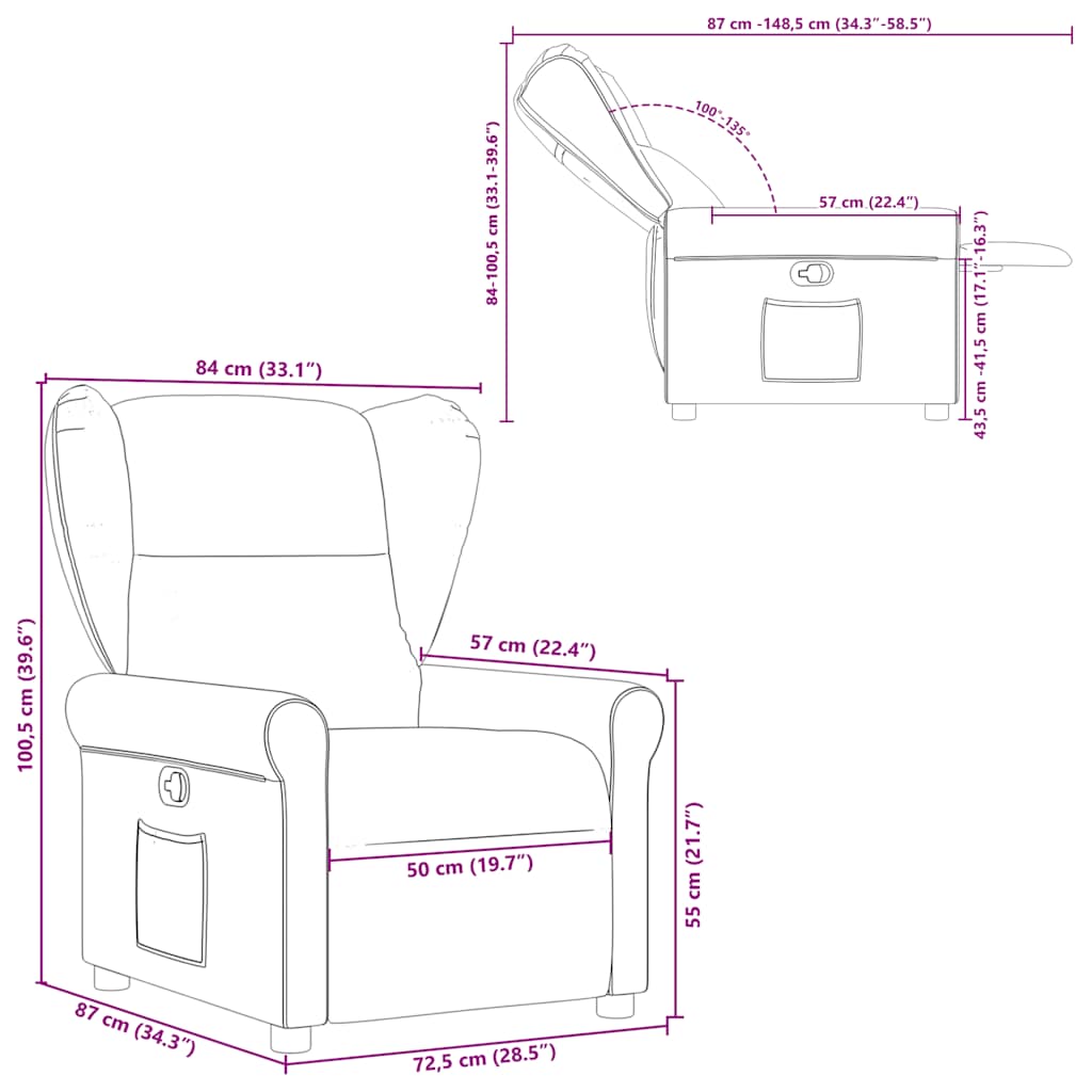 Relaxsessel Schwarz Stoff