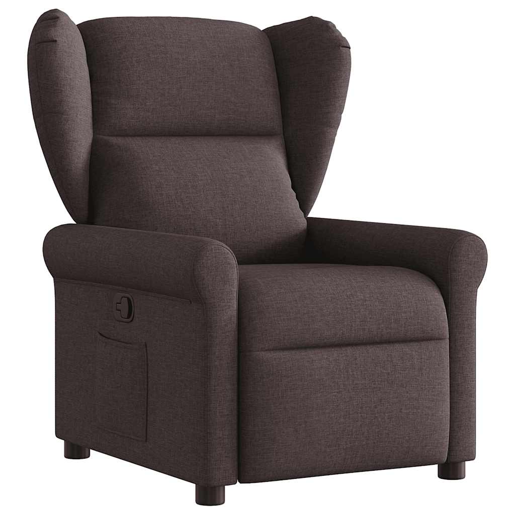 Relaxsessel Dunkelbraun Stoff