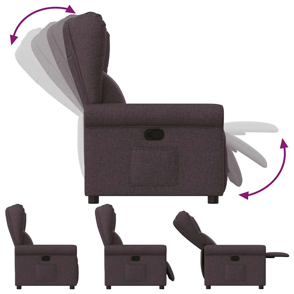 Relaxsessel Dunkelbraun Stoff