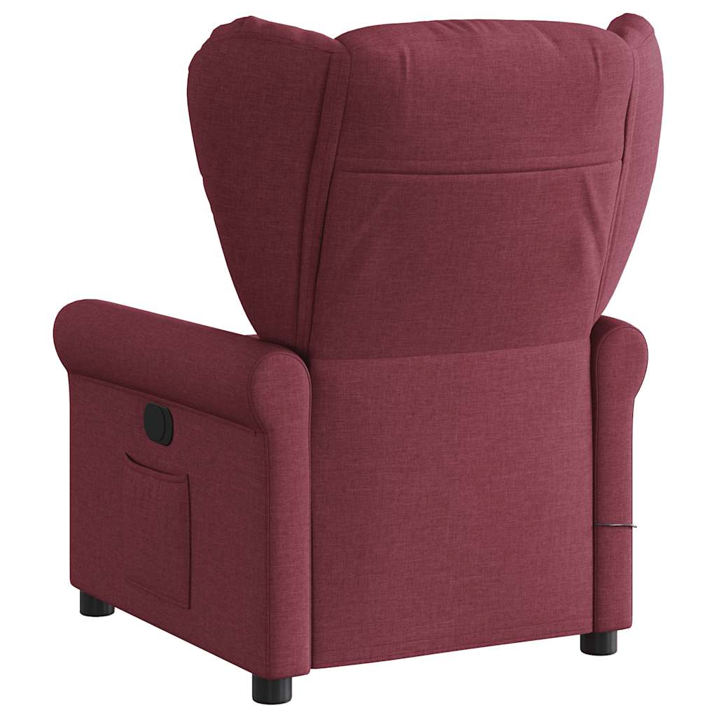 Massagesessel Weinrot Stoff