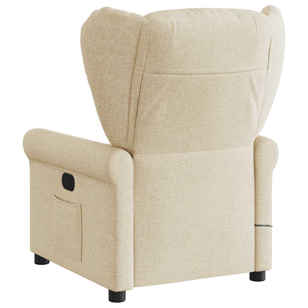Massagesessel Creme Stoff