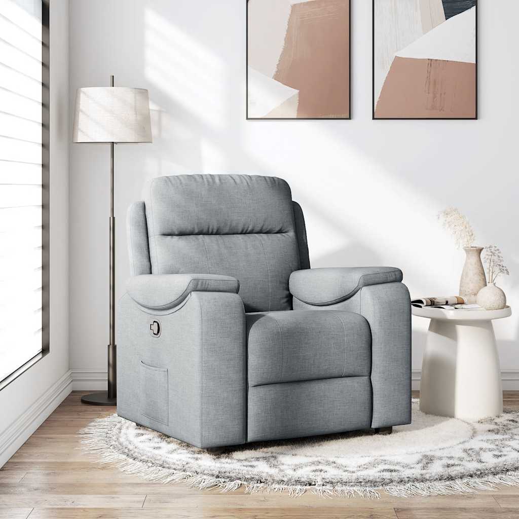 Relaxsessel Hellgrau Stoff