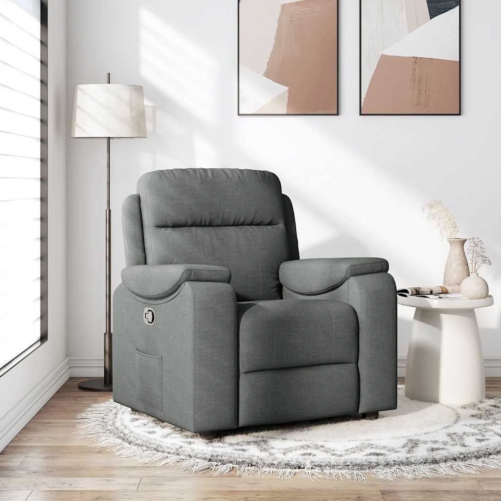 Relaxsessel Dunkelgrau Stoff