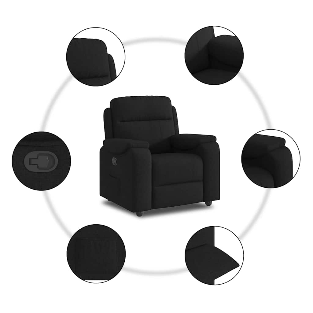 Relaxsessel Schwarz Stoff