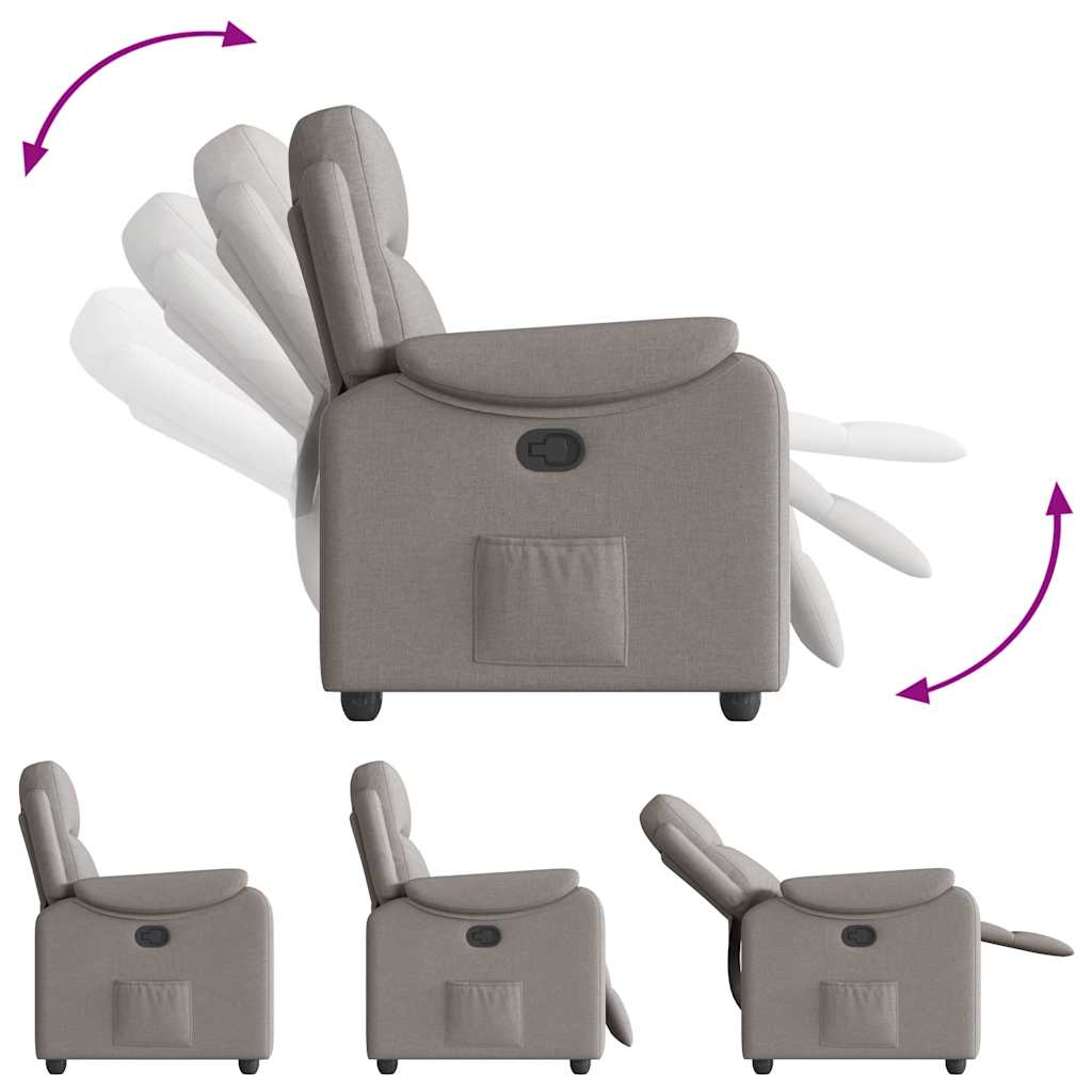 Relaxsessel Taupe Stoff