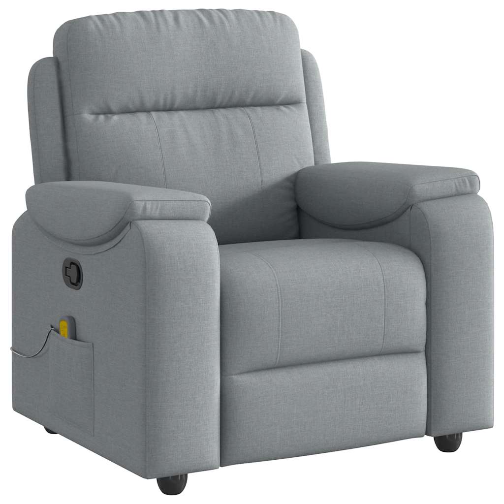 Massagesessel Hellgrau Stoff