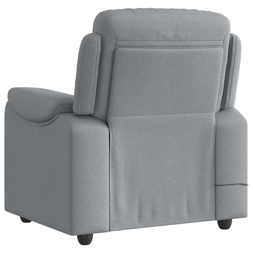 Massagesessel Hellgrau Stoff