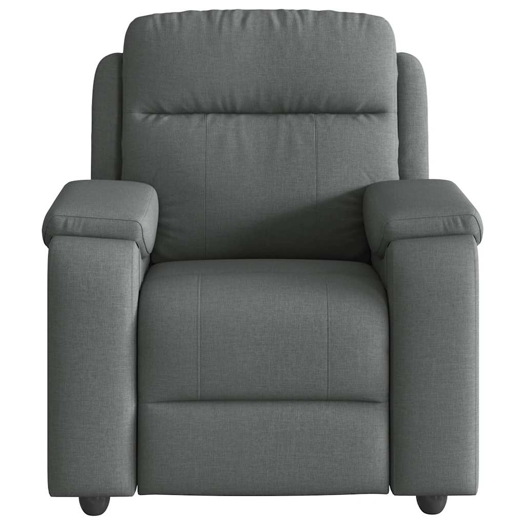 Massagesessel Dunkelgrau Stoff