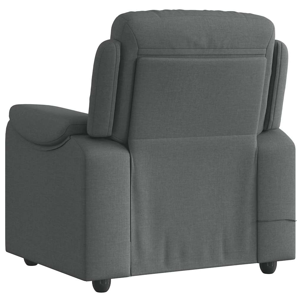Massagesessel Dunkelgrau Stoff