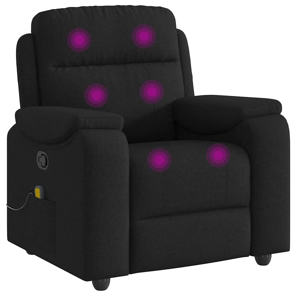Massagesessel Schwarz Stoff