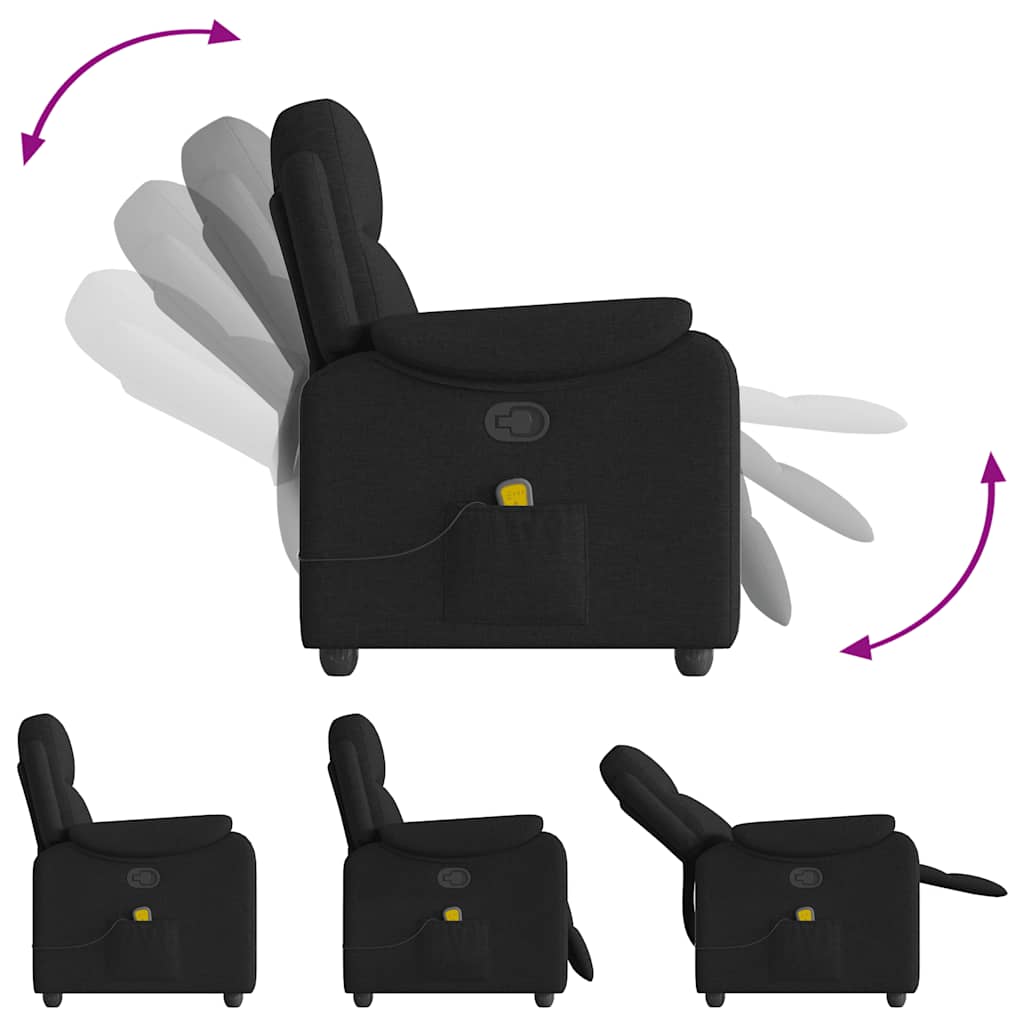 Massagesessel Schwarz Stoff