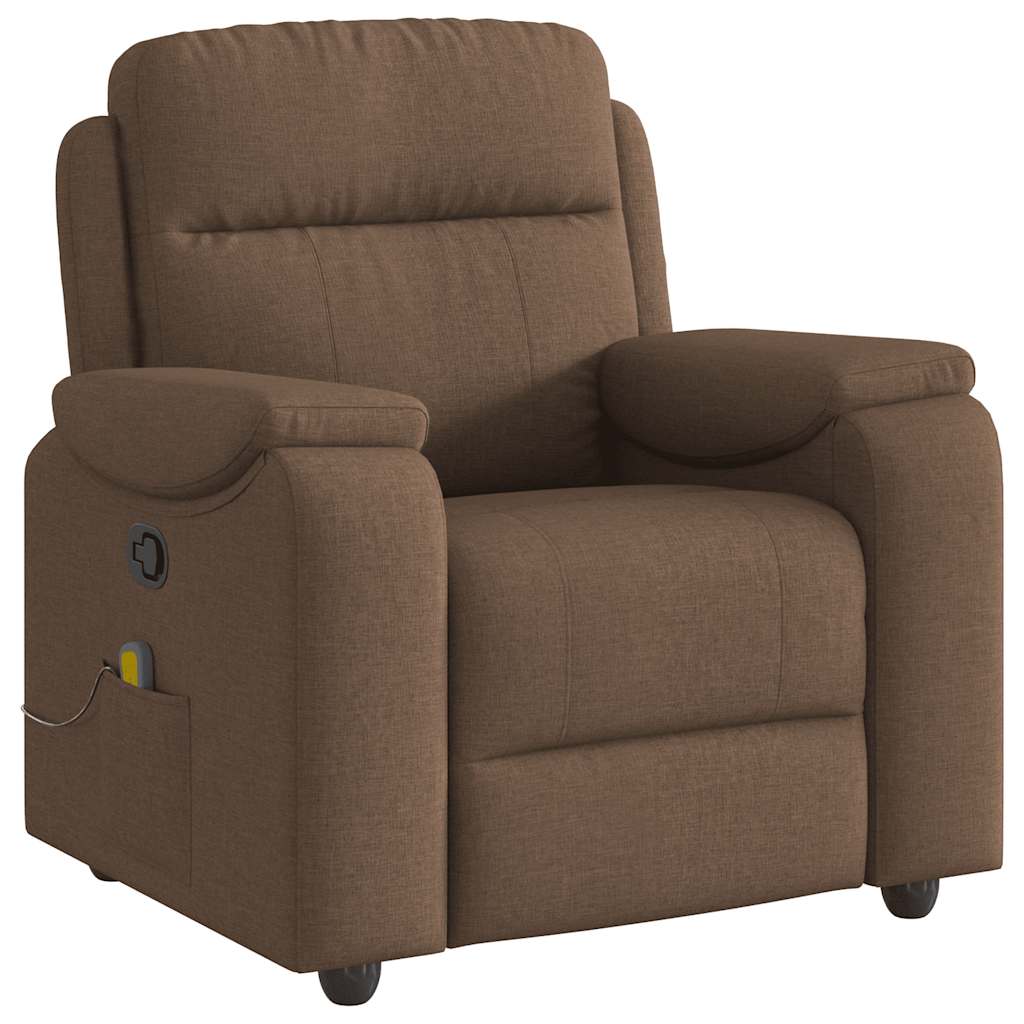 Massagesessel Braun Stoff