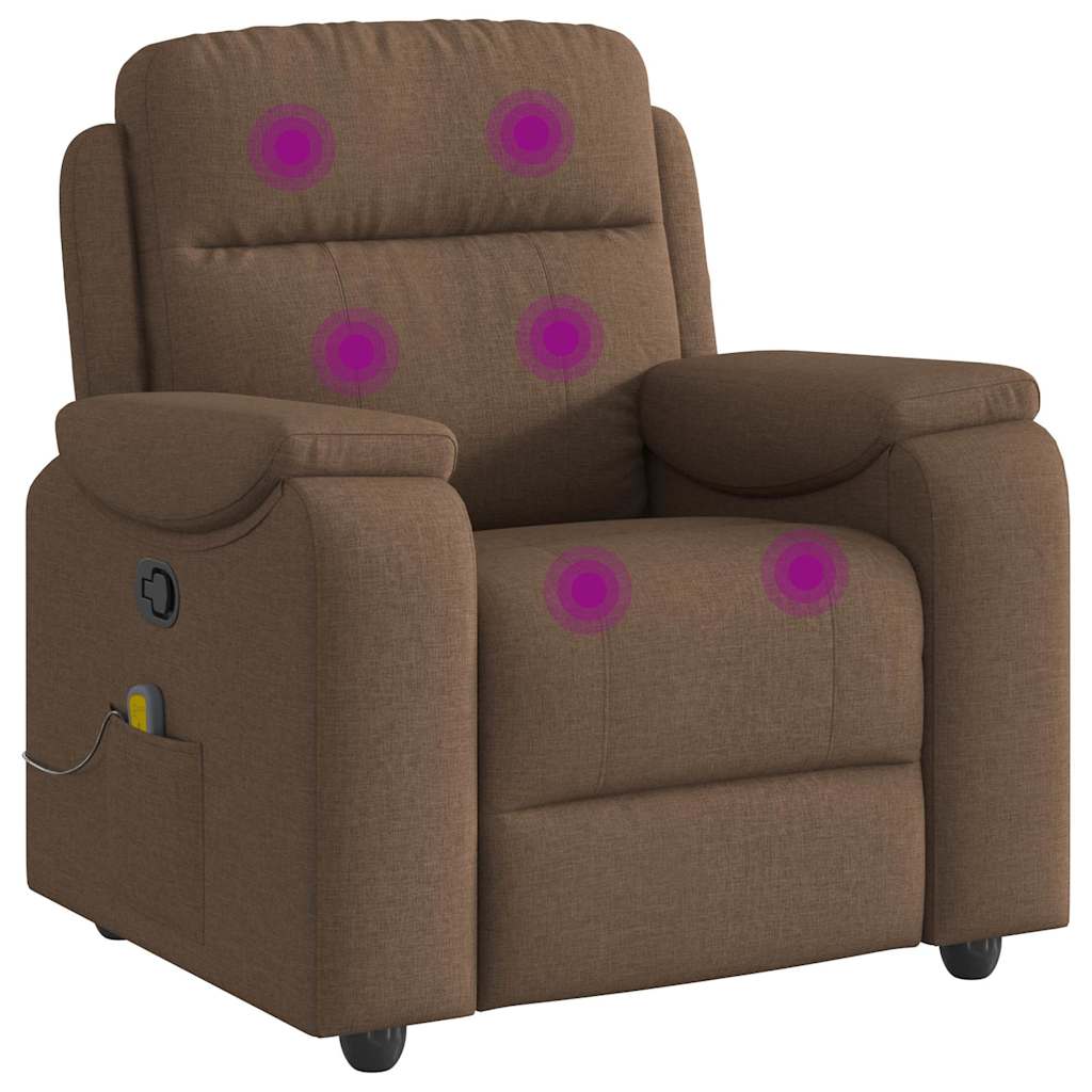 Massagesessel Braun Stoff