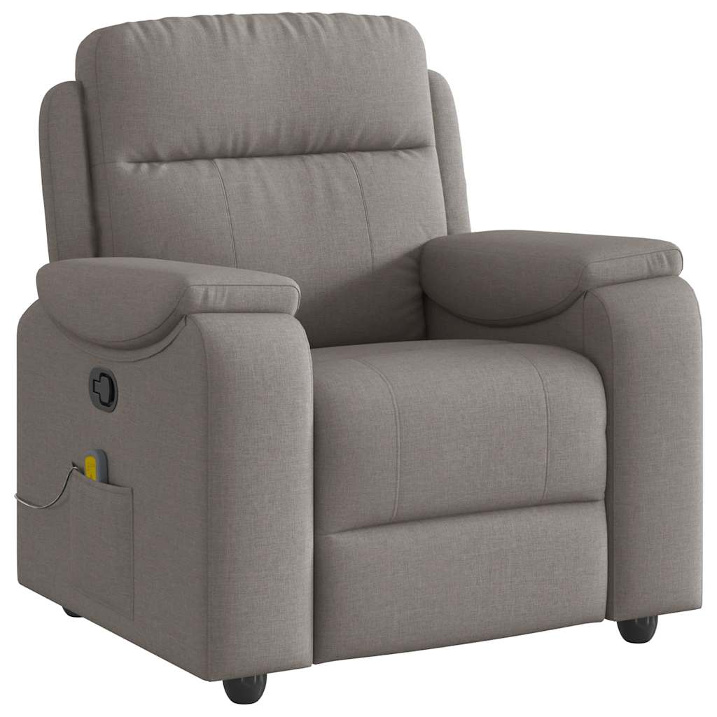 Massagesessel Taupe Stoff