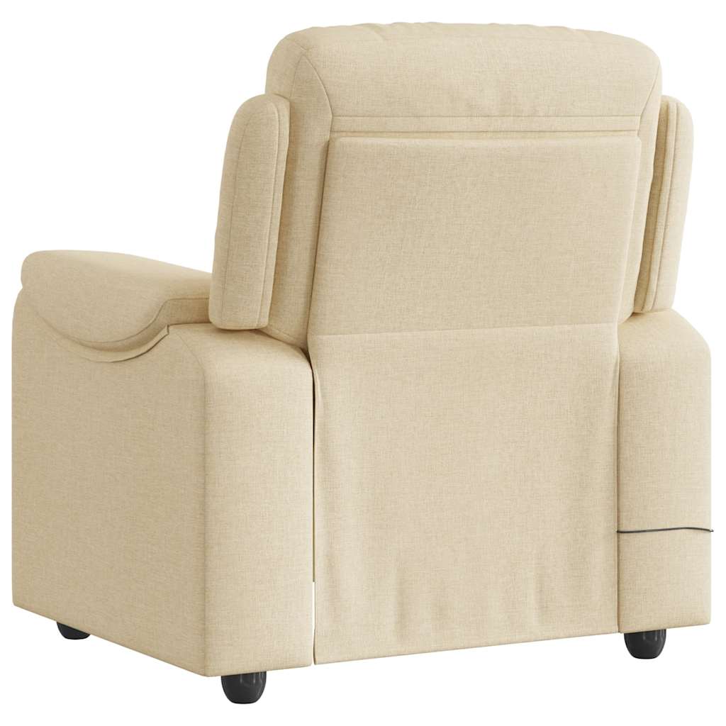 Massagesessel Creme Stoff