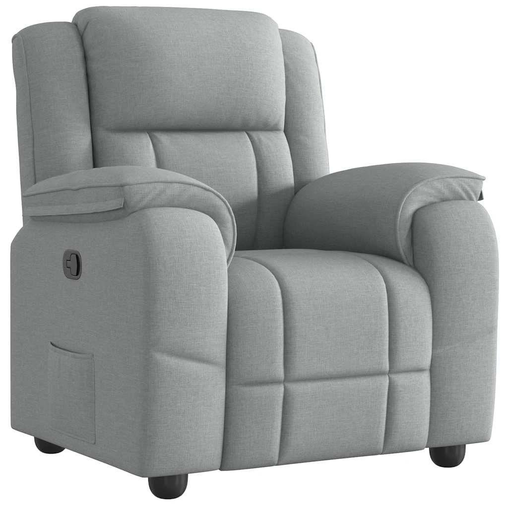 Relaxsessel Hellgrau Stoff