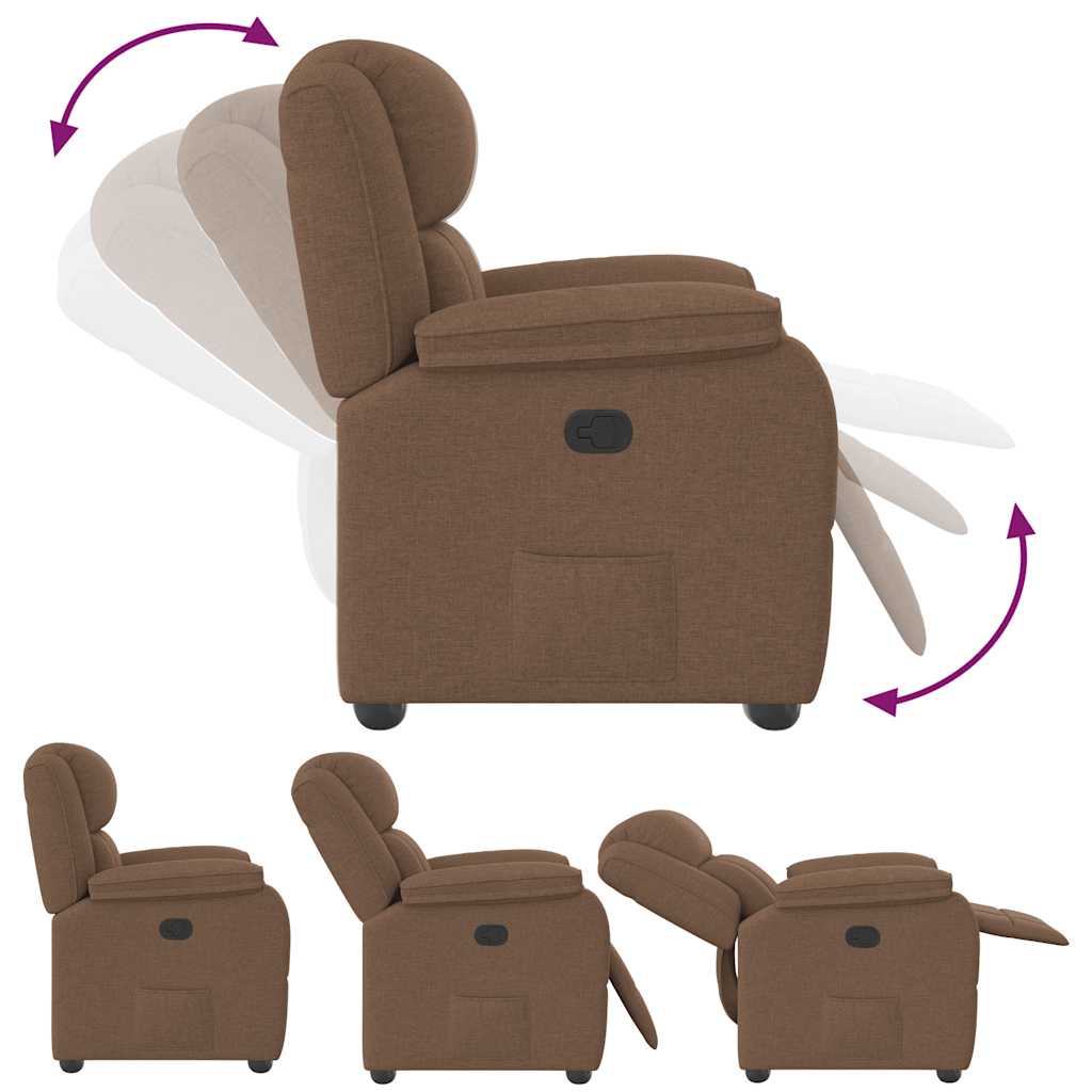 Relaxsessel Braun Stoff